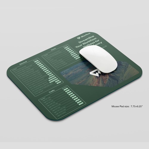 Mouse Pad Image to Showcase Company Logo & Software Hotkeys (7.75×9.25″ Mouse Pad) Design by Sangaji Aristo