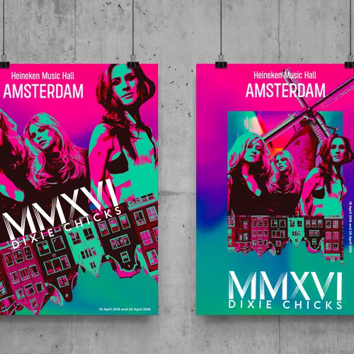 Dixie Chicks 2016 Amsterdam Concert Poster Design by michaelstar*