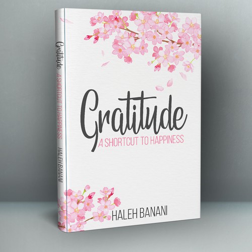 A Gratitude journal cover: Gratitude - A shortcut to happiness Design by aikaterini