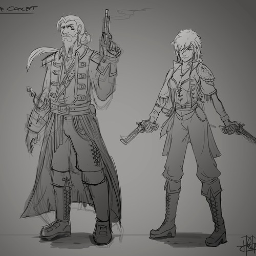 Design two concept art characters for Pirate Assault, a new strategy game for iPad/PC Réalisé par johnwolf.designs