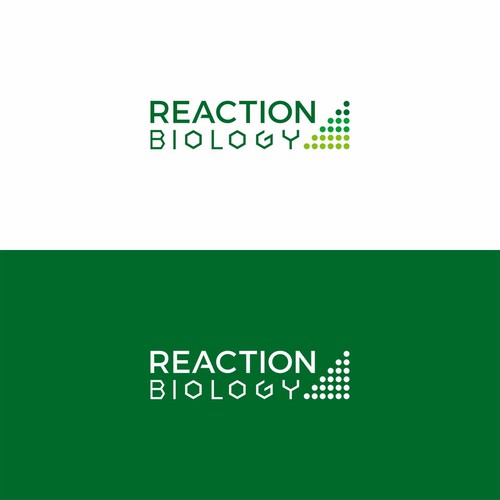 redesign of a logo saying Reaction Biology Design by Marco Diputra