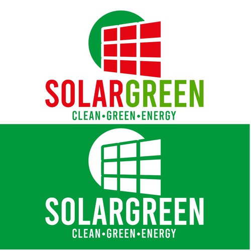 Logo for solar retailer, SolarGreen Design by Mount Zion