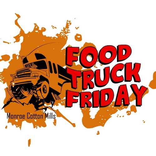 ONE OF THREE CONTESTS!!! FOOD TRUCK FRIDAY LOGO FOR MONROE COTTON MILLS Design by pinkyjade