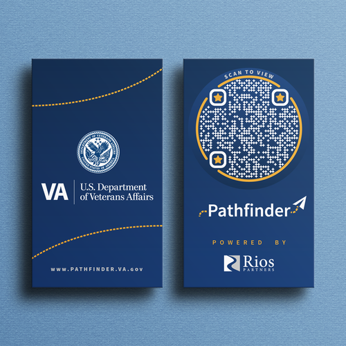 QR Code Handout Card for Veteran Care Innovation Design por Orbicular Designs