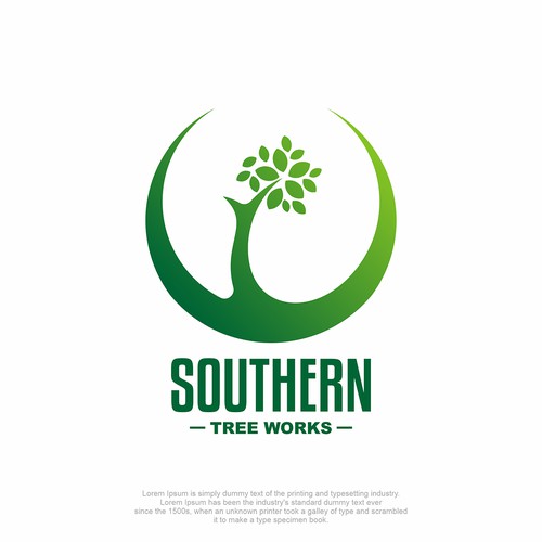 sleek and professional logo for a tree business Design by StaicyDesign