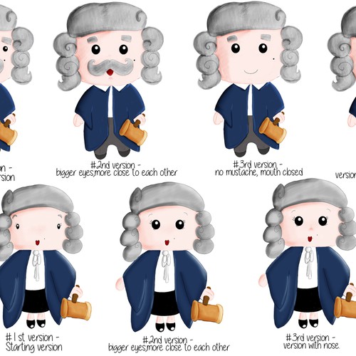 Create a kid-friendly Judge character to be made into a plush toy! Design by irma_zc