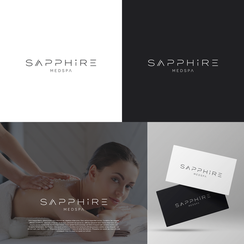 Sophisticated logo for high end medspa incorporate a ‘jewel/gem’ looking image in a tasteful way. Design by Asya Logo