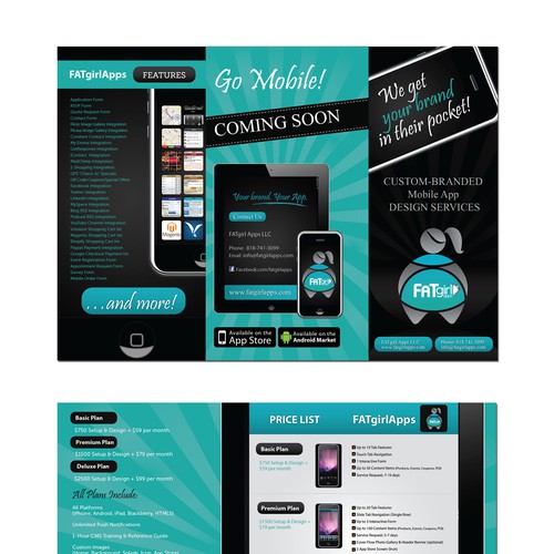 print or packaging design for FATgirl Apps Diseño de FaFarikula