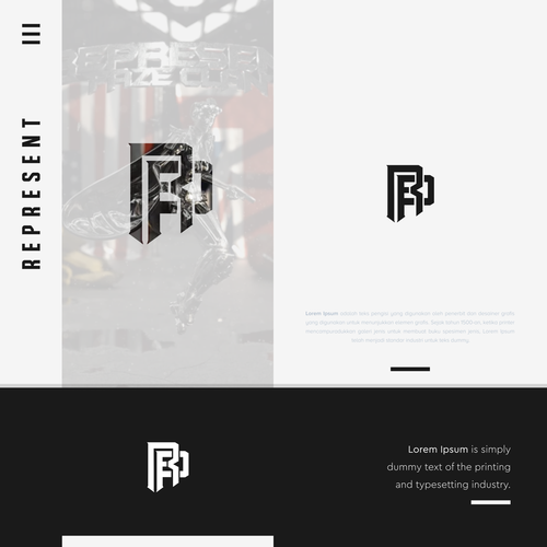 REP monogram logo for the brand REPRESENT Design by Kal  El