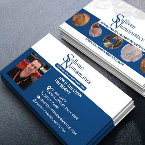 Business card for rare coin dealer in mint errors | Business card contest |  99designs
