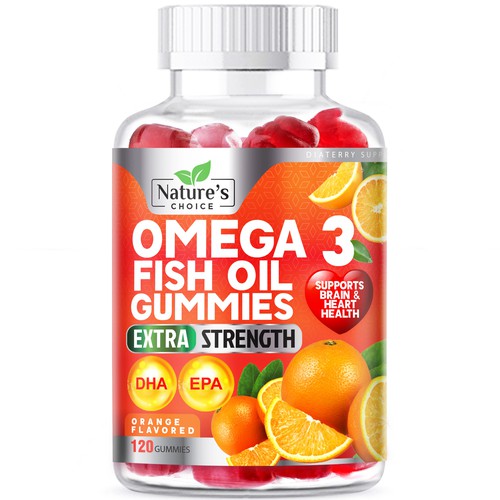 Tasty Omega 3 Fish Oil Gummies Design needed for Nature's Gummies-ontwerp door agooshe