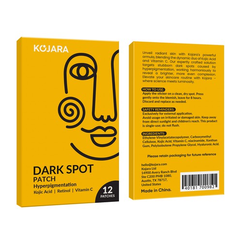 DARK SPOT PATCH PACKAGING Design by Rajith Shantha