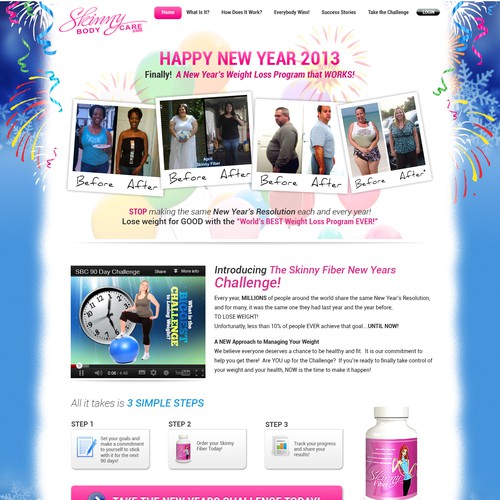 Create the next website design for Skinny Fiber New Year's Challenge Diseño de designers.dairy™