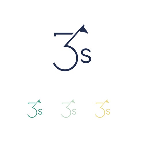 A logo for a fun, beautiful and affordable par-3 golf course. Design by Lyna✎