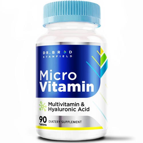 We Need a Vibrant and Scientifically-Inspired Label Design for MicroVitamin Design by agooshe