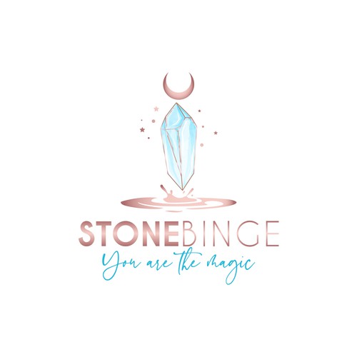 Crystal Shop logo 🔮💎🌙✨ - guaranteed prize! Design by Grapehic