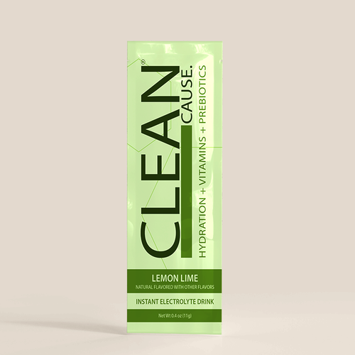 CLEAN Cause Hydration Stick Packets Design by Ayesha Ambreen