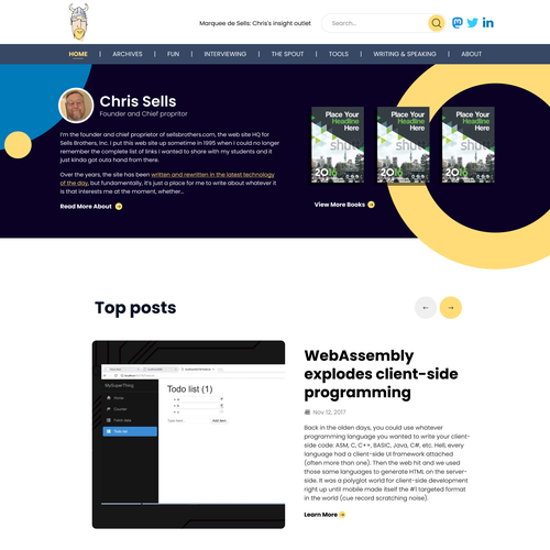 modern redesign for fun technical blog site Design by Technology Wisdom