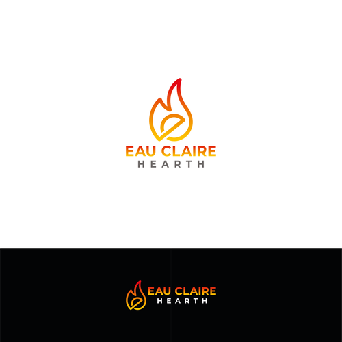 Updated, Warm, Clean brand logo for our Fireplace and Stove collection. Design by logo_designbd