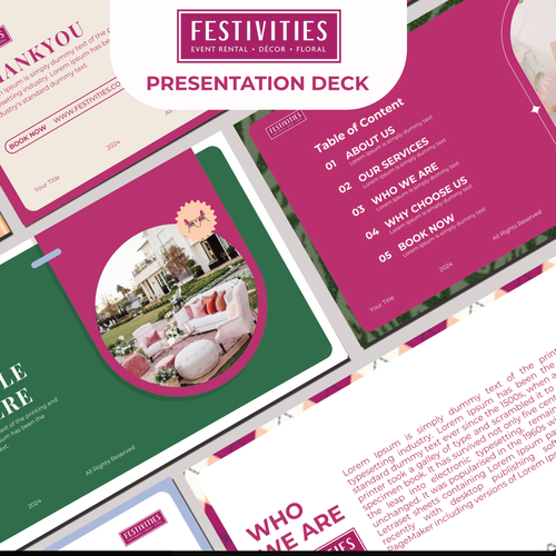 Festivities Powerpoint Deck Design by narimostudio