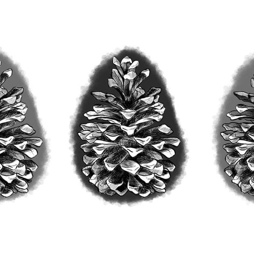 Pine Cone Tattoo Design Design by DesignBogdan