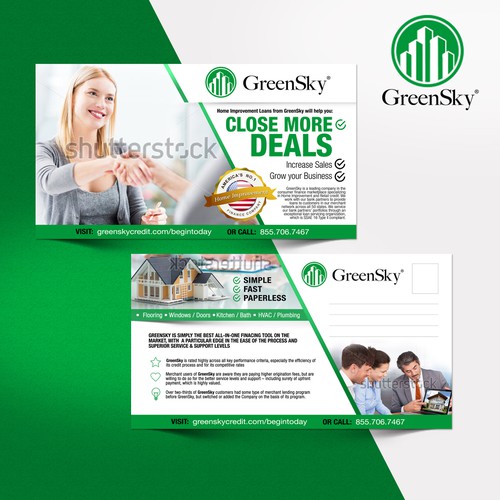 Create an impactful direct mail postcard for GreenSky Credit Réalisé par ArtisteXz