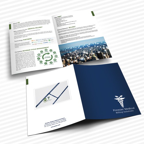 Medical Billing Company 2 fold brochure content provided future