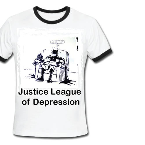 Design di Total Tees: Justice League of Depression di Politikolog