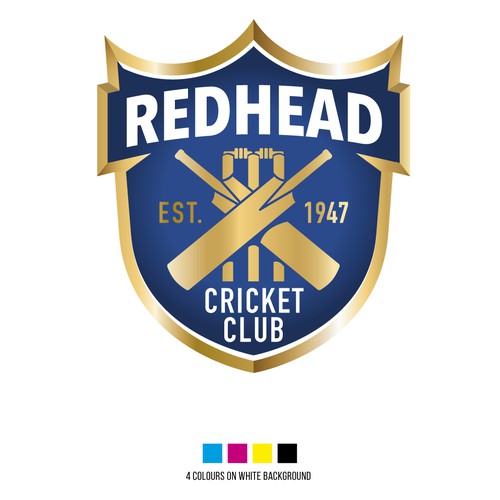 Create a Professional Redhead Cricket Club Shield Design by Max.Mer