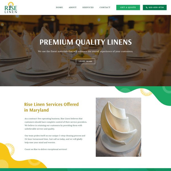 Linen & Laundry Service Website