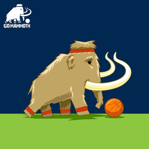 Mammoth Mascot (2D Illustrator with Depth to Pop) Design by MAKOTO OKADA