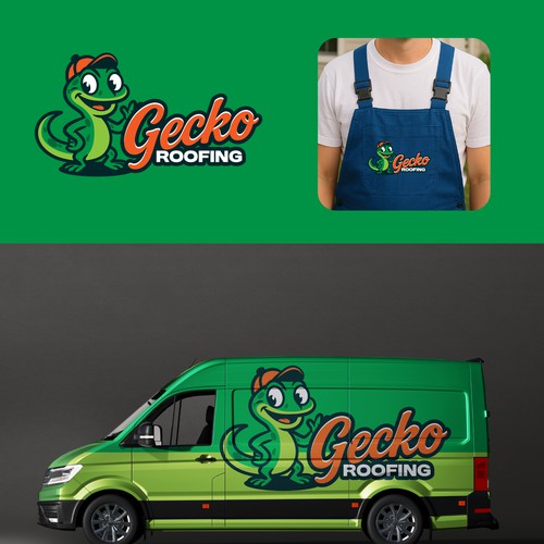 Bright, Colorful, Fun, Logo & Brand Kit For GECKO ROOFING Design by Amulet dsgn