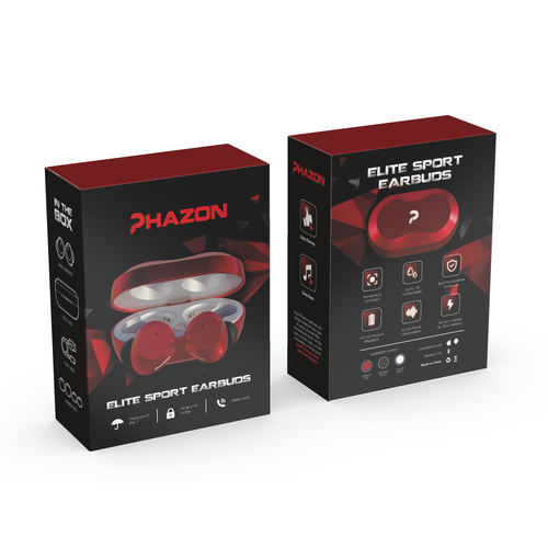 Wireless earbuds packaging box sleeve design Design por Reynaldo TahanZero