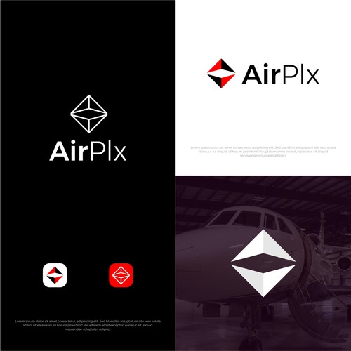 Logo for airplane parking software - "airplane tetris" Design by rzky™