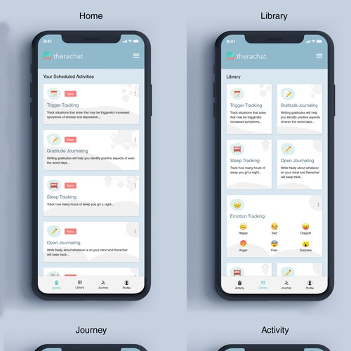 Mental Health App needs fresh design ideas Réalisé par xPrtDesigner