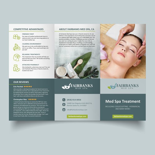 Fairbanks Med Spa Brochure-ontwerp door a y a n