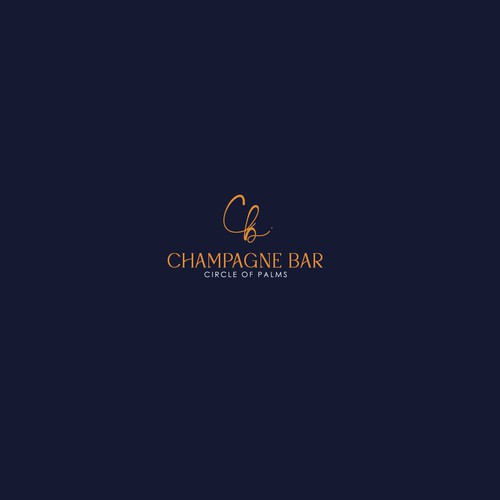 Luxury and modern Champagne Bar logo Design by Satyapal Singh