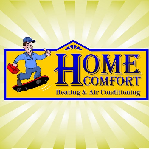 HVAC Retro "Service Man" Character Logo Design by LiLLah Design