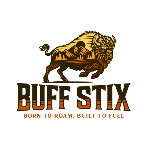 Buff Stix...Lean, Delicious, Buffalo Strong. Design by Brazuca Studio