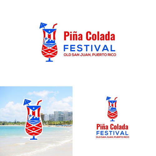 Piña Colada Festival Logo and Branding Package Design by smitadesign