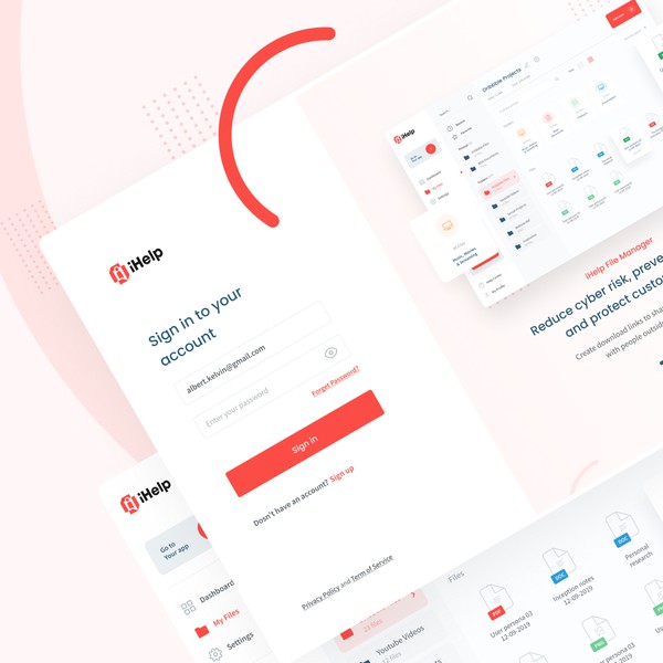 iHelp - File Manager Dashboard