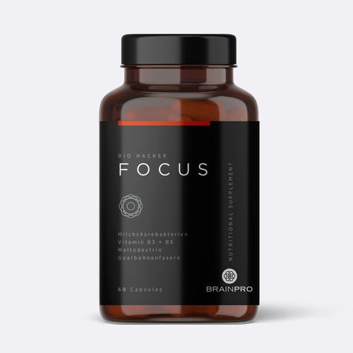 Design a product label for a bio hacker brand - Brain Pro Design by MKaufhold