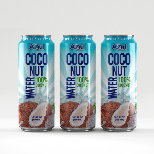 HELP CREATE A COCONUT WATER LABEL PART OF COCONUT WATER LINEUP 100% COCONUT WATER Diseño de creationMB