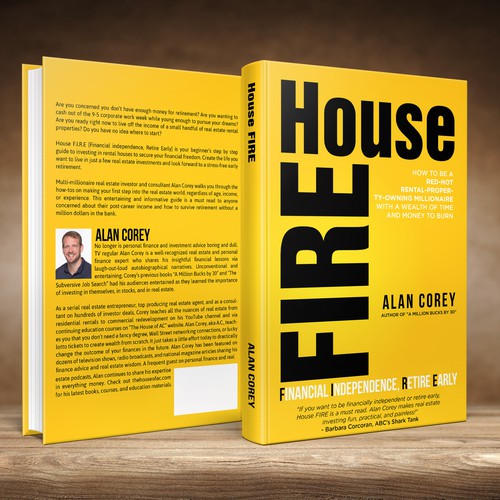 Eye-catching BOOK COVER with REAL ESTATE and EARLY RETIREMENT focus Design by studio02