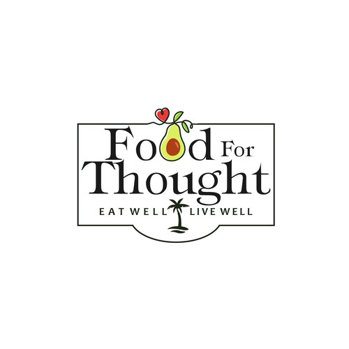 Fresh, Playful Island-Inspired Logo for Food For Thought – Organic Café & Market in the Florida Keys Design by nindadian