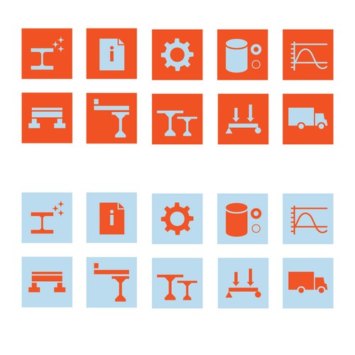 Create the icons for the buttons of a toolbar of an application program (Revised). Design by designat1892