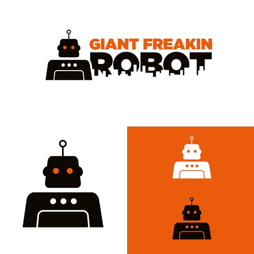 Minimalist, Classy Giant Robot Logo Wanted Diseño de TJCD