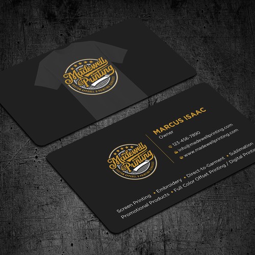 Business Card for a Custom Clothing/Product Business Design by Brandmaker artist