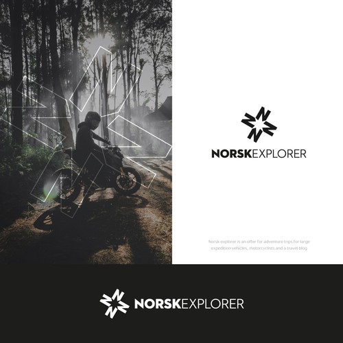 "norsk explorer" minimal nordic design for adventure travel Design por Giunise