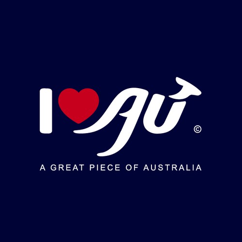 I Love Au Logo to appeal tourists and locals alike Design by Deezign Depot